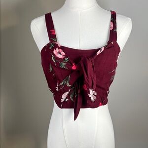 Floral Burgundy Women's Top